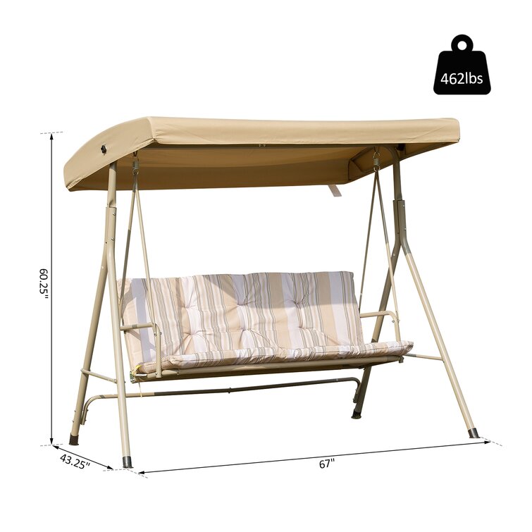 Hampton bay patio swing with canopy hot sale